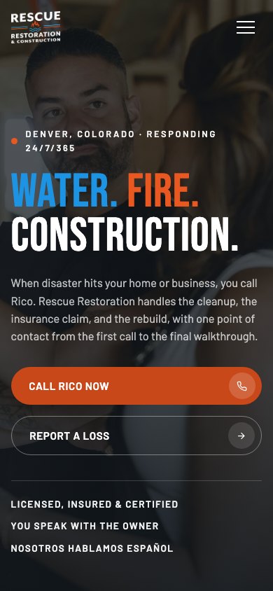 The new homepage on a phone