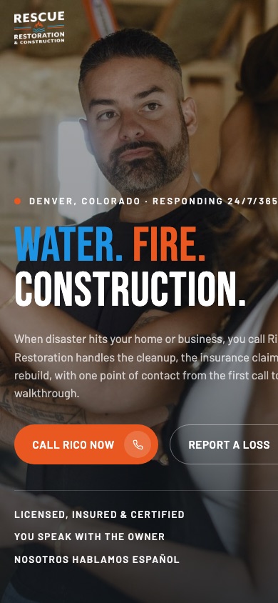 The new homepage on a phone